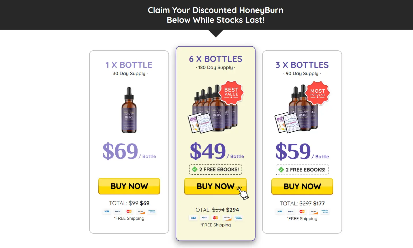 order honey burn